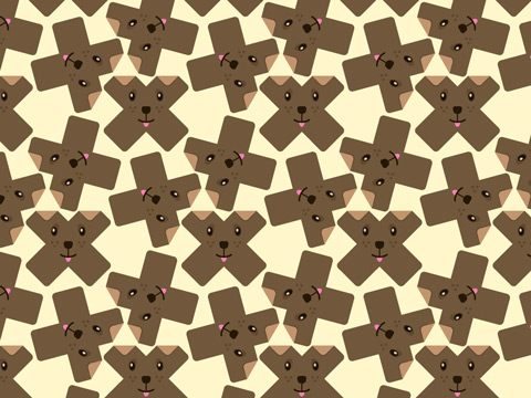 ...and then I made a pattern out of that cross-shaped dog!